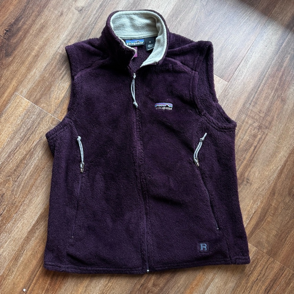 Patagonia R2 Fleece VTG Vest Burgundy Purple Full Zip Retro Gorpcore Outdoor - Picture 2 of 6